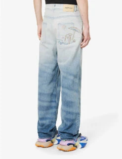 Caribbean Rhinestone-embellished Relaxed-fit Organic-denim Jeans -Fit & Flow Clothing Sales Store R04146767 DENIMWASH ALT03