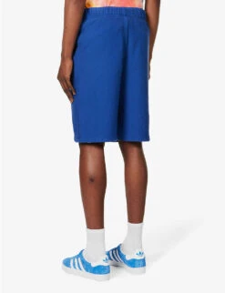 Champion Logo-appliqué Raw-hem Cotton-blend Shorts -Fit & Flow Clothing Sales Store R04147780 BWB ALT03