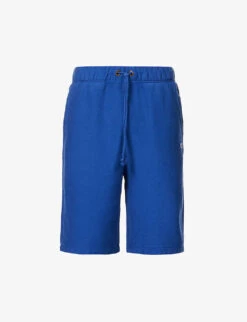 Champion Logo-appliqué Raw-hem Cotton-blend Shorts