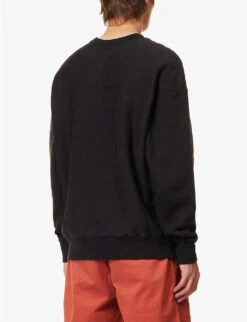 Champion Logo-patch Crewneck Cotton-blend Sweatshirt -Fit & Flow Clothing Sales Store R04147784 NBK ALT03