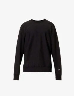 Champion Logo-patch Crewneck Cotton-blend Sweatshirt