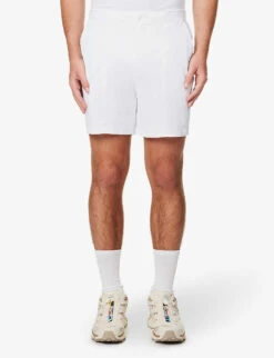 Bjorn Borg Ace Mid-rise Recycled-polyamide-blend Shorts -Fit & Flow Clothing Sales Store R04148040 WHITE ALT02