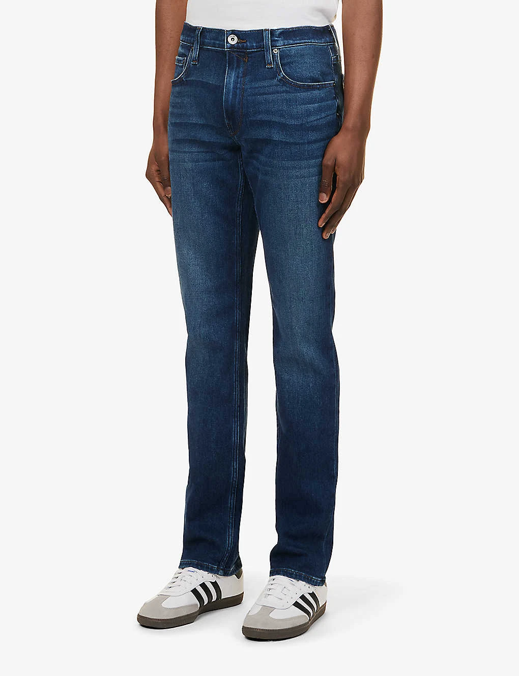 Paige Normandie Faded-wash Straight-fit Stretch-denim Jeans 3 Paige Normandie Faded-wash Straight-fit Stretch-denim Jeans - Image 3