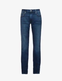 Paige Normandie Faded-wash Straight-fit Stretch-denim Jeans