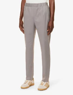 Paige Snider Elasticated-waistband Tapered-leg Regular-fit Stretch-woven Trousers -Fit & Flow Clothing Sales Store R04148216 MOONCLOUD ALT02