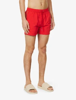 PAUL SMITH Artist Stripe Grosgrain-trim Recycled-polyamide Swim Shorts -Fit & Flow Clothing Sales Store R04148458 REDS ALT02