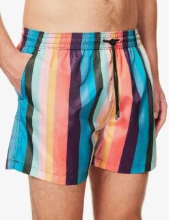 PAUL SMITH Artist Stripe Graphic-pattern Swim Shorts -Fit & Flow Clothing Sales Store R04148459 MULTICOLOUR ALT04