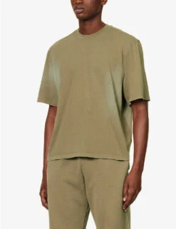 Faded-wash Boxy-fit Organic Cotton-jersey T-shirt 7 Faded-wash Boxy-fit Organic Cotton-jersey T-shirt -Fit & Flow Clothing Sales Store R04149476 CORK ALT02