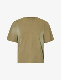 Faded-wash Boxy-fit Organic Cotton-jersey T-shirt
