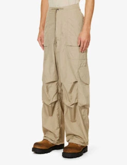 Gocar Wide-leg Relaxed-fit Shell Cargo Trousers -Fit & Flow Clothing Sales Store R04149490 SAGE ALT02