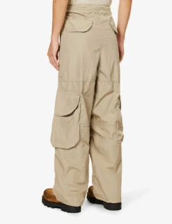 Gocar Wide-leg Relaxed-fit Shell Cargo Trousers -Fit & Flow Clothing Sales Store R04149490 SAGE ALT03