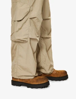 Gocar Wide-leg Relaxed-fit Shell Cargo Trousers -Fit & Flow Clothing Sales Store R04149490 SAGE ALT04