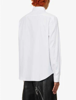 Loewe Anagram-embroidered Patch-pocket Regular-fit Cotton-poplin Shirt -Fit & Flow Clothing Sales Store R04149847 WHITE ALT03