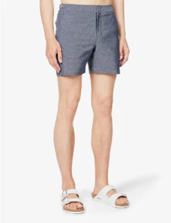 ORLEBAR BROWN Bulldog Geometric-print Regular-fit Woven Swim Shorts -Fit & Flow Clothing Sales Store R04150079 HONEYCOMB ALT02