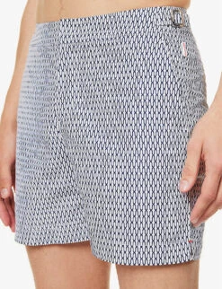 ORLEBAR BROWN Bulldog Geo-print Swim Shorts 9 ORLEBAR BROWN Bulldog Geo-print Swim Shorts -Fit & Flow Clothing Sales Store R04150108 WHITEMIDNIGHTNAVY ALT04