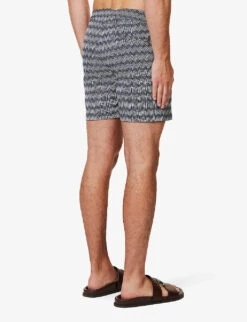 ORLEBAR BROWN Bulldog Waist-adjuster Patterned Swim Shorts -Fit & Flow Clothing Sales Store R04150109 NIGHTIRISWHITE ALT03