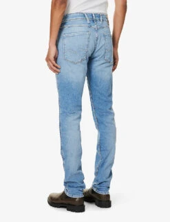 Replay Anbass 573 Regular-fit Distressed Stretch-denim Jeans -Fit & Flow Clothing Sales Store R04151302 MEDIUMBLUE ALT03