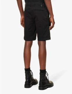 Replay Benni Hyperflex Regular-fit Stretch-cotton Chino Shorts -Fit & Flow Clothing Sales Store R04151311 BLACK ALT03