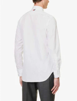 Brand-patch Grosgrain-tab Regular-fit Cotton Shirt -Fit & Flow Clothing Sales Store R04152266 WHITE ALT03