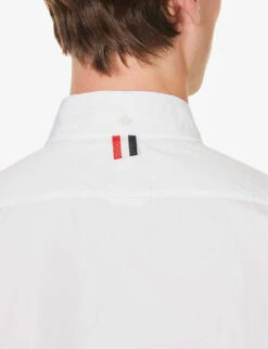 Brand-patch Grosgrain-tab Regular-fit Cotton Shirt -Fit & Flow Clothing Sales Store R04152266 WHITE ALT05