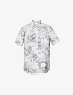 Nautical Graphic-print Cotton-poplin Shirt