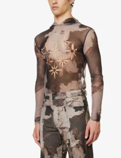 Raser Hooded Mesh Top -Fit & Flow Clothing Sales Store R04152304 ASH ALT02