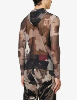 Raser Hooded Mesh Top -Fit & Flow Clothing Sales Store R04152304 ASH ALT03