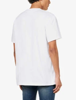 Alexander McQueen Graffiti Graphic-print Regular-fit Cotton-jersey T-shirt -Fit & Flow Clothing Sales Store R04153533 WHITEMIX ALT03