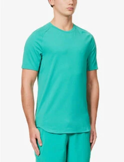 Lululemon Drysense Crewneck Recycled-stretch Polyester Blend T-shirt -Fit & Flow Clothing Sales Store R04153883 MALDIVESGREEN ALT02