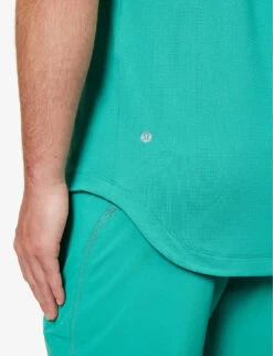 Lululemon Drysense Crewneck Recycled-stretch Polyester Blend T-shirt -Fit & Flow Clothing Sales Store R04153883 MALDIVESGREEN ALT04