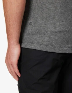 Lululemon Evolution Regular-fit Recycled-polyester-blend Polo Shirt -Fit & Flow Clothing Sales Store R04153890 HEATHEREDBLACK ALT04