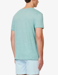 Jordan Crewneck Linen T-shirt 8 Jordan Crewneck Linen T-shirt -Fit & Flow Clothing Sales Store R04155303 BLUE ALT03