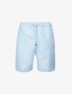 Sydney Drawstring Mid-rise Linen Shorts