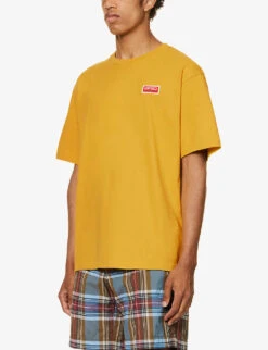Kenzo Paris Graphic-print Cotton-jersey T-shirt -Fit & Flow Clothing Sales Store R04155576 GOLDENYELLOW ALT02