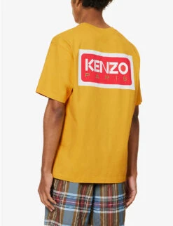 Kenzo Paris Graphic-print Cotton-jersey T-shirt -Fit & Flow Clothing Sales Store R04155576 GOLDENYELLOW ALT03