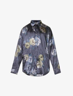 Acne Studios Setar Crinkled Oversized Stretch-satin Shirt
