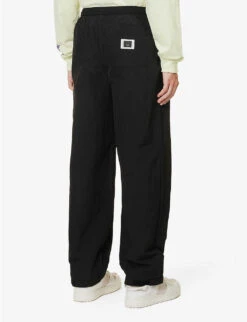 Acne Studios Pichele Brand-patch Wide-leg Relaxed-fit Shell Trousers -Fit & Flow Clothing Sales Store R04158751 BLACK ALT03