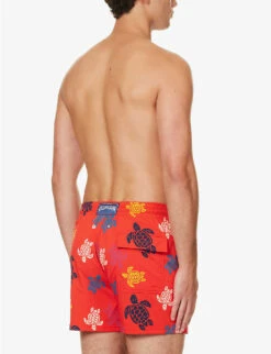 Vilebrequin Turtle-print Stretch-recycled-polyamide Swim Shorts -Fit & Flow Clothing Sales Store R04159186 COQUELICOT ALT03
