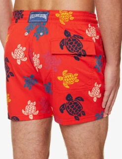 Vilebrequin Turtle-print Stretch-recycled-polyamide Swim Shorts -Fit & Flow Clothing Sales Store R04159186 COQUELICOT ALT04