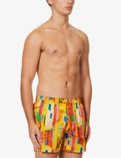 Vilebrequin Sunny Abstract-print Stretch-recycled-polyamide Swim Shorts -Fit & Flow Clothing Sales Store R04159192 SOLEIL ALT02