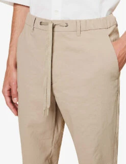 Snow Peak Air Comfort Regular-fit Tapered-leg Woven Trousers -Fit & Flow Clothing Sales Store R04159202 BEIGE ALT04