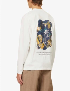 Snow Peak Logo-print Crewneck Cotton-blend T-shirt -Fit & Flow Clothing Sales Store R04159214 WHITE ALT03