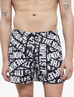 THE KOOPLES Logo-print Woven Swim Shorts -Fit & Flow Clothing Sales Store R04159889 BLA01 ALT04