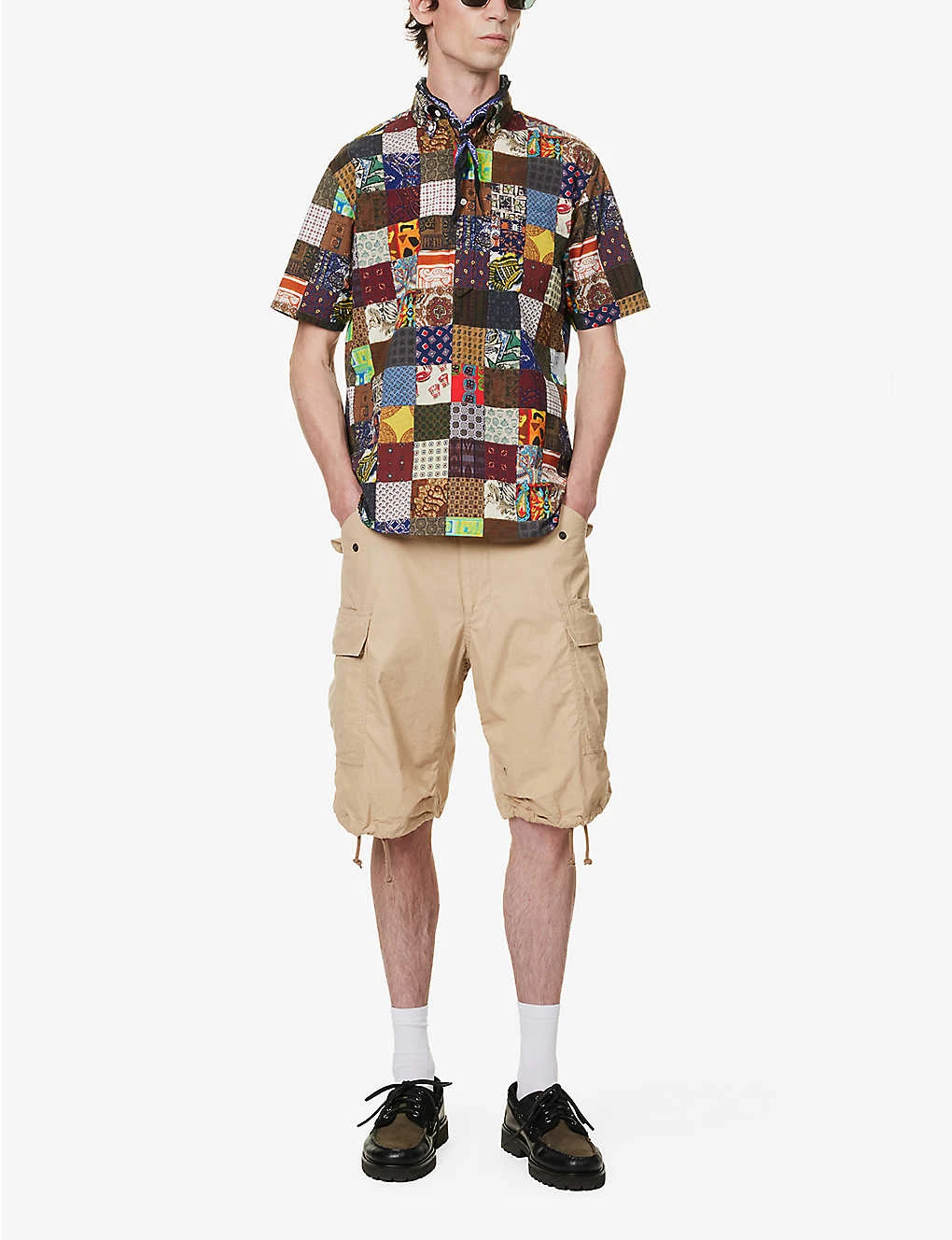 Patchwork-pattern Regular-fit Woven Shirt 2 Patchwork-pattern Regular-fit Woven Shirt - Image 2