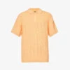 Cable-knit Short-sleeved Linen And Cotton-blend Polo Shirt