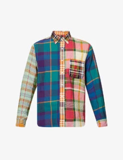 Check-print Long-sleeved Cotton Shirt