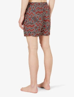 Speedo Watershort 40cm Geo-print Recycled-polyester Swim Shorts -Fit & Flow Clothing Sales Store R04163368 OXBLOODNECTARINEBLACK ALT03