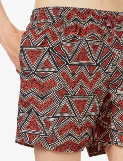 Speedo Watershort 40cm Geo-print Recycled-polyester Swim Shorts -Fit & Flow Clothing Sales Store R04163368 OXBLOODNECTARINEBLACK ALT04