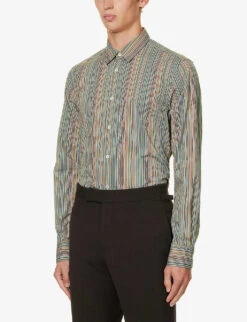 PAUL SMITH Artist Stripe Patterned Regular-fit Cotton-poplin Shirt 8 PAUL SMITH Artist Stripe Patterned Regular-fit Cotton-poplin Shirt -Fit & Flow Clothing Sales Store R04165102 MULTICOLOURED ALT02