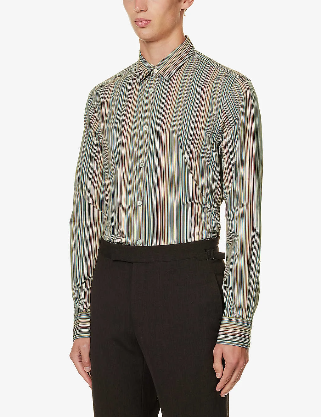 PAUL SMITH Artist Stripe Patterned Regular-fit Cotton-poplin Shirt 3 PAUL SMITH Artist Stripe Patterned Regular-fit Cotton-poplin Shirt - Image 3